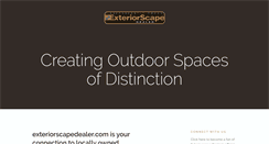 Desktop Screenshot of exteriorscapedealer.com